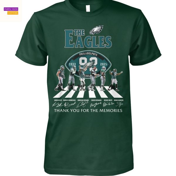 The Philadelphia Eagles 1933-2025 Signature Thank You For The Memories Unisex T-Shirt