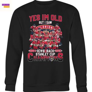 Yes Im Old But I Saw Florida Panthers 2024-2025 Back 2 Back Stanley Cup Champions Signature Unisex T-Shirt
